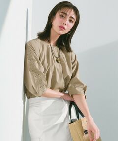 S size ONWARD(小さいサイズ) / エスサイズオンワード シャツ・ブラウス | 【洗える】エンブロイダリーブロードプルオーバー ブラウス