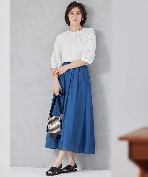 S size ONWARD(小さいサイズ) / エスサイズオンワード シャツ・ブラウス | 【洗える】エンブロイダリーブロードプルオーバー ブラウス | 詳細1