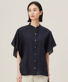 S size ONWARD(小さいサイズ) / エスサイズオンワード シャツ・ブラウス | 【接触冷感・吸水速乾・洗える】ナチュラルリネンフレア袖 シャツ