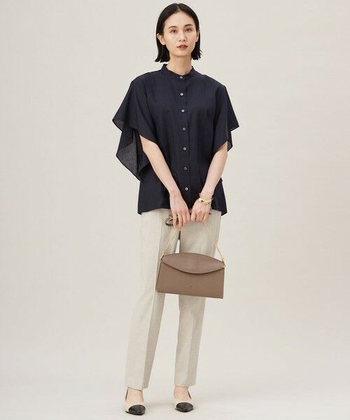 S size ONWARD(小さいサイズ) / エスサイズオンワード シャツ・ブラウス | 【接触冷感・吸水速乾・洗える】ナチュラルリネンフレア袖 シャツ | 詳細5