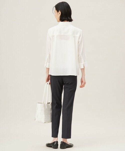 S size ONWARD(小さいサイズ) / エスサイズオンワード シャツ・ブラウス | 【ドラマ「明日はもっと いい日になる」着用】【接触冷感・吸水速乾・洗える】ナチュラルリネンクロップド丈 シャツ | 詳細3