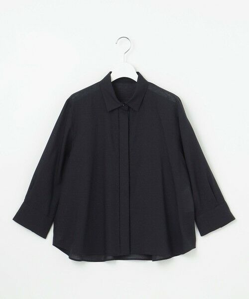 S size ONWARD(小さいサイズ) / エスサイズオンワード シャツ・ブラウス | 【ドラマ「明日はもっと いい日になる」着用】【接触冷感・吸水速乾・洗える】ナチュラルリネンクロップド丈 シャツ | 詳細7