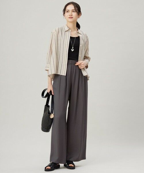 S size ONWARD(小さいサイズ) / エスサイズオンワード シャツ・ブラウス | 【ドラマ「明日はもっと いい日になる」着用】【接触冷感・吸水速乾・洗える】ナチュラルリネンクロップド丈 シャツ | 詳細19