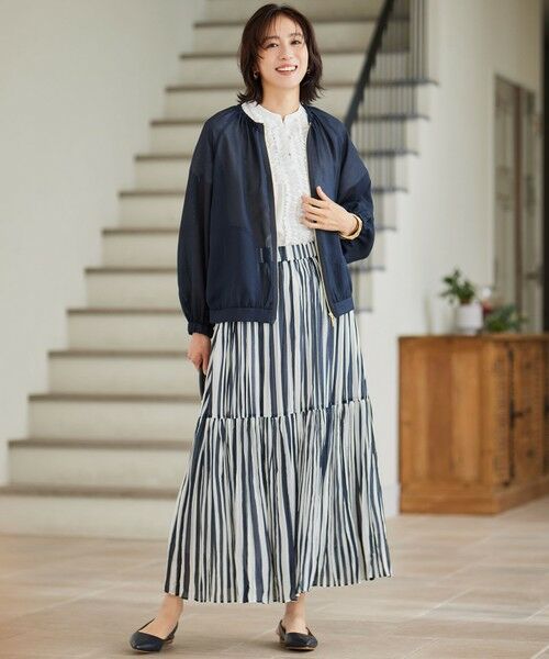 S size ONWARD(小さいサイズ) / エスサイズオンワード シャツ・ブラウス | 【洗える】ソフトリネンフリルディティール ブラウス | 詳細1