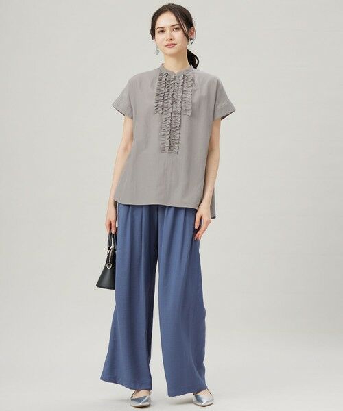 S size ONWARD(小さいサイズ) / エスサイズオンワード シャツ・ブラウス | 【洗える】ソフトリネンフリルディティール ブラウス | 詳細11