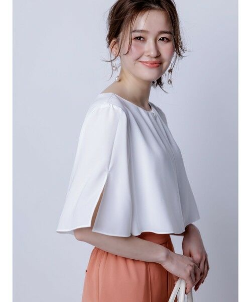 S size ONWARD(小さいサイズ) / エスサイズオンワード シャツ・ブラウス | 【洗える】ケープフレアスリーブ ブラウス | 詳細1