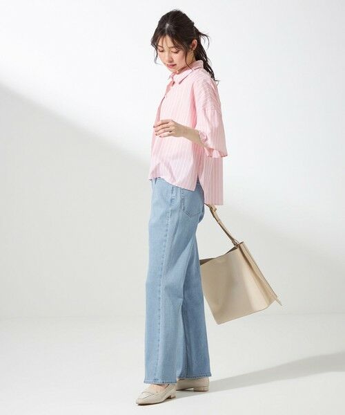 S size ONWARD(小さいサイズ) / エスサイズオンワード シャツ・ブラウス | 【洗える】ペタルスリーブ シャツ | 詳細5