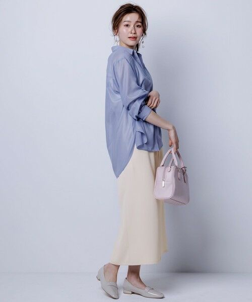 S size ONWARD(小さいサイズ) / エスサイズオンワード シャツ・ブラウス | 【洗える】リネンライクシアーローン ブラウス | 詳細8