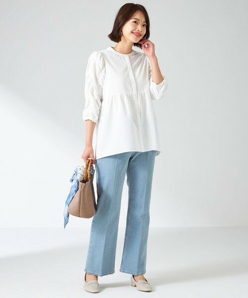 S size ONWARD(小さいサイズ) / エスサイズオンワード シャツ・ブラウス | 【洗える】ギャザースリーブ ブラウス | 詳細1