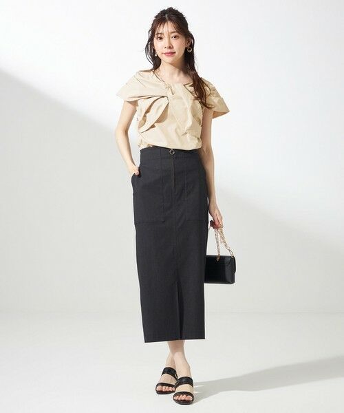 S size ONWARD(小さいサイズ) / エスサイズオンワード シャツ・ブラウス | 【洗える】ツイストフロント ブラウス | 詳細4