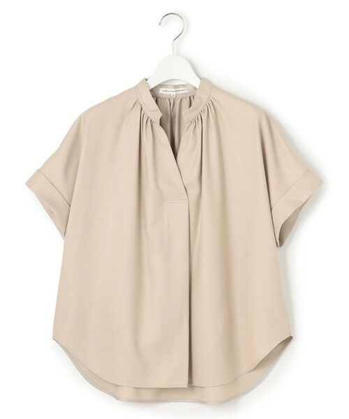 S size ONWARD(小さいサイズ) / エスサイズオンワード シャツ・ブラウス | 【接触冷感/UVカット】ドライスラブストレッチ スキッパー ブラウス | 詳細3