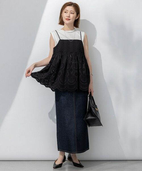 S size ONWARD(小さいサイズ) / エスサイズオンワード シャツ・ブラウス | 【洗える】コットンエンブロイダリー キャミソール | 詳細4