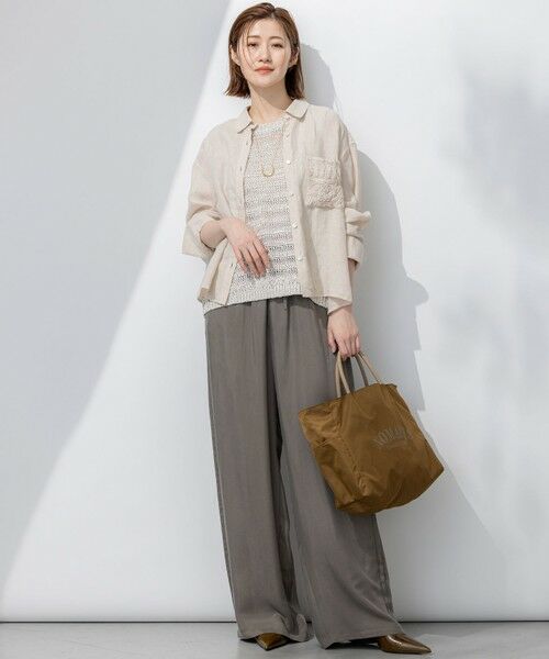 S size ONWARD(小さいサイズ) / エスサイズオンワード シャツ・ブラウス | 【洗える】LIBECO クロップド シャツ | 詳細6