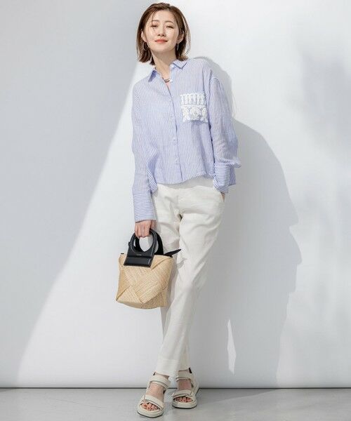 S size ONWARD(小さいサイズ) / エスサイズオンワード シャツ・ブラウス | 【洗える】LIBECO クロップド シャツ | 詳細22