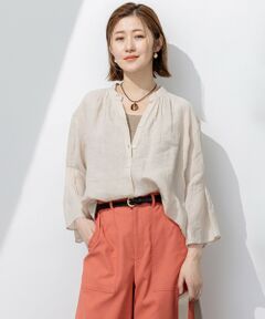 S size ONWARD(小さいサイズ) / エスサイズオンワード シャツ・ブラウス | 【洗える】LIBECO タックスリーブ シャツ