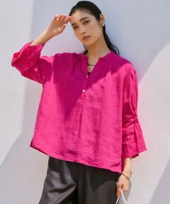 S size ONWARD(小さいサイズ) / エスサイズオンワード シャツ・ブラウス | 【洗える】LIBECO タックスリーブ シャツ