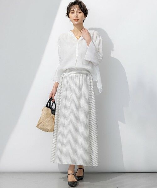 S size ONWARD(小さいサイズ) / エスサイズオンワード シャツ・ブラウス | 【洗える】LIBECO タックスリーブ シャツ | 詳細2