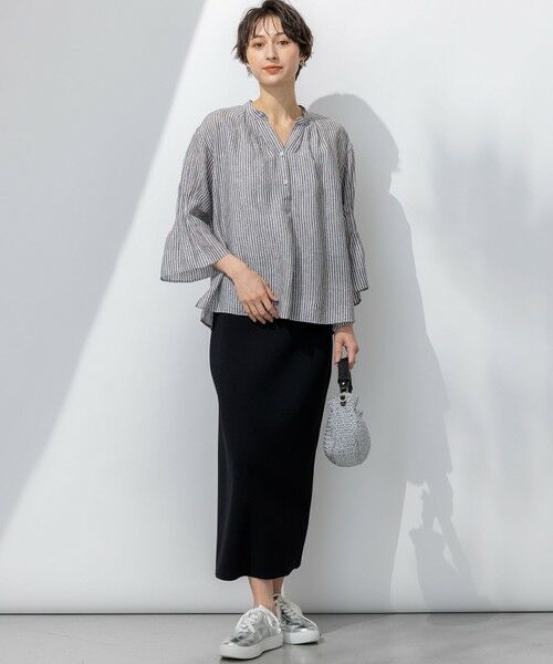 S size ONWARD(小さいサイズ) / エスサイズオンワード シャツ・ブラウス | 【洗える】LIBECO タックスリーブ シャツ | 詳細19