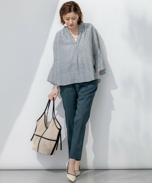 S size ONWARD(小さいサイズ) / エスサイズオンワード シャツ・ブラウス | 【洗える】LIBECO タックスリーブ シャツ | 詳細22