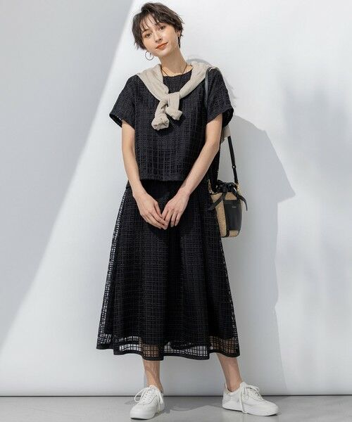 S size ONWARD(小さいサイズ) / エスサイズオンワード シャツ・ブラウス | 【洗える】Broche チェック レース ブラウス | 詳細2