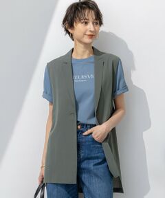 S size ONWARD(小さいサイズ) / エスサイズオンワード その他アウター | 【洗える】ライトシアーマットクロス ジレ