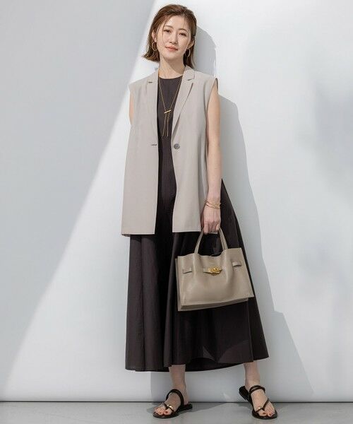 S size ONWARD(小さいサイズ) / エスサイズオンワード その他アウター | 【洗える】ライトシアーマットクロス ジレ | 詳細9