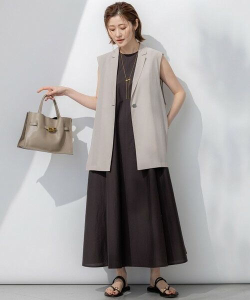 S size ONWARD(小さいサイズ) / エスサイズオンワード その他アウター | 【洗える】ライトシアーマットクロス ジレ | 詳細10