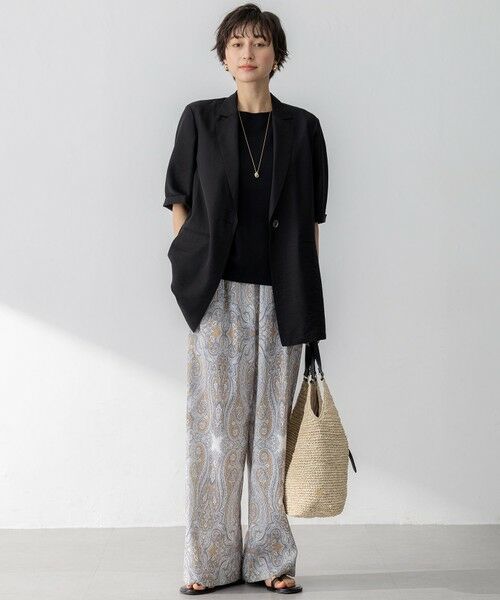 S size ONWARD(小さいサイズ) / エスサイズオンワード テーラードジャケット | 【Oggi6月号掲載/速乾性/接触冷感】シアータンブラー ハーフスリーブ ジャケット | 詳細5