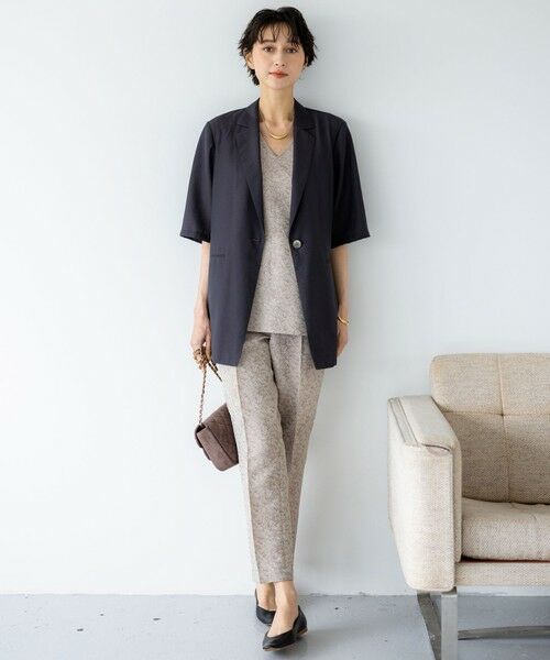 S size ONWARD(小さいサイズ) / エスサイズオンワード テーラードジャケット | 【Oggi6月号掲載/速乾性/接触冷感】シアータンブラー ハーフスリーブ ジャケット | 詳細26