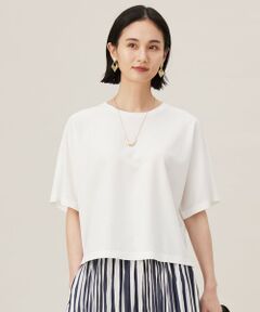 【接触冷感・UVカット・吸水速乾・抗菌防臭・洗える】ハイカウントクロップド丈 Tシャツ