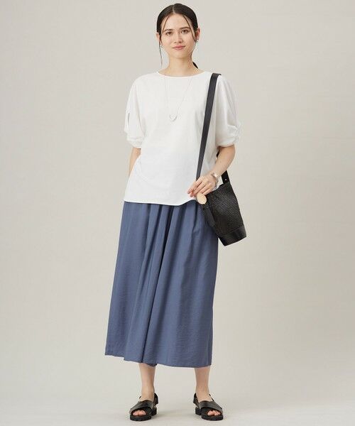 S size ONWARD(小さいサイズ) / エスサイズオンワード カットソー | 【接触冷感・UVカット・吸水速乾・抗菌防臭・洗える】ハイツイストポンチスリーブディティール カットソー | 詳細1