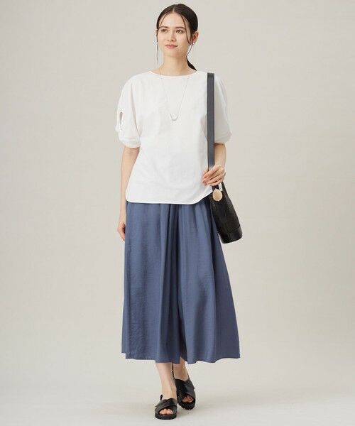 S size ONWARD(小さいサイズ) / エスサイズオンワード カットソー | 【接触冷感・UVカット・吸水速乾・抗菌防臭・洗える】ハイツイストポンチスリーブディティール カットソー | 詳細2