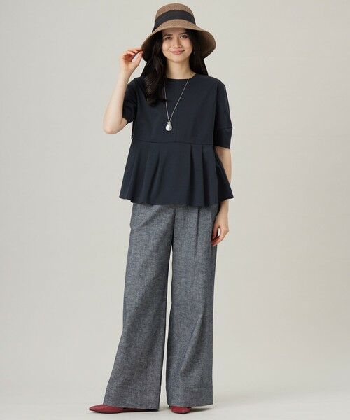 S size ONWARD(小さいサイズ) / エスサイズオンワード カットソー | 【接触冷感・UVカット・吸水速乾・抗菌防臭・洗える】ハイツイストポンチペプラム カットソー | 詳細4