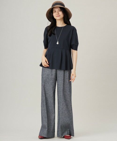 S size ONWARD(小さいサイズ) / エスサイズオンワード カットソー | 【接触冷感・UVカット・吸水速乾・抗菌防臭・洗える】ハイツイストポンチペプラム カットソー | 詳細5