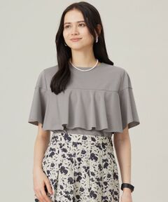 S size ONWARD(小さいサイズ) / エスサイズオンワード カットソー | 【接触冷感・UVカット・吸水速乾・抗菌防臭・洗える】ハイツイストポンチフレアディティール カットソー