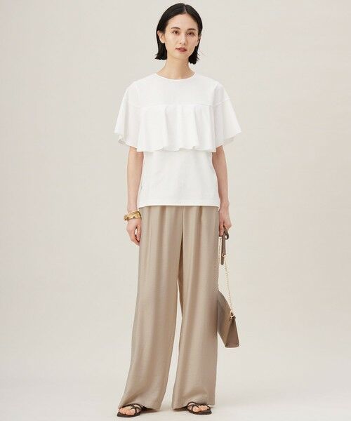 S size ONWARD(小さいサイズ) / エスサイズオンワード カットソー | 【接触冷感・UVカット・吸水速乾・抗菌防臭・洗える】ハイツイストポンチフレアディティール カットソー | 詳細1