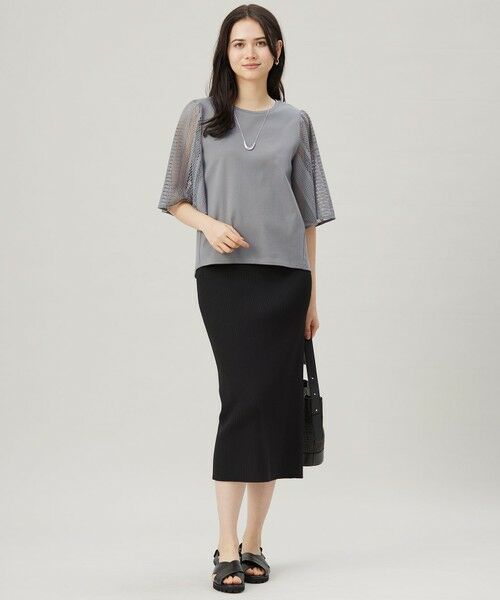 S size ONWARD(小さいサイズ) / エスサイズオンワード カットソー | 【洗える】レースエッジフレアスリーブ トップス | 詳細10