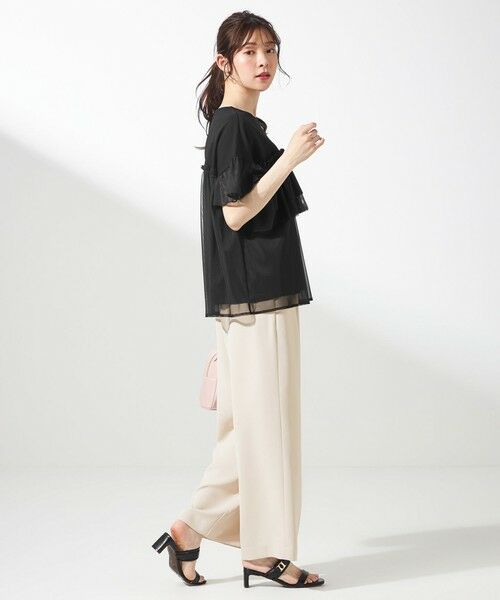S size ONWARD(小さいサイズ) / エスサイズオンワード カットソー | 【洗える】チュール重ね プルオーバー | 詳細2