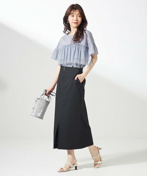 S size ONWARD(小さいサイズ) / エスサイズオンワード カットソー | 【洗える】チュール重ね プルオーバー | 詳細5