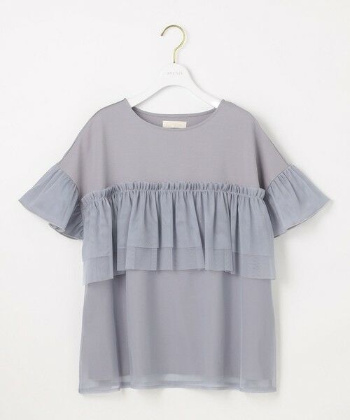 S size ONWARD(小さいサイズ) / エスサイズオンワード カットソー | 【洗える】チュール重ね プルオーバー | 詳細6