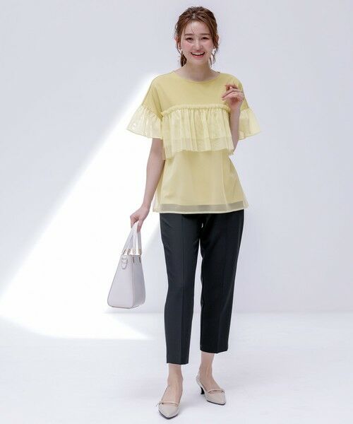 S size ONWARD(小さいサイズ) / エスサイズオンワード カットソー | 【洗える】チュール重ね プルオーバー | 詳細11