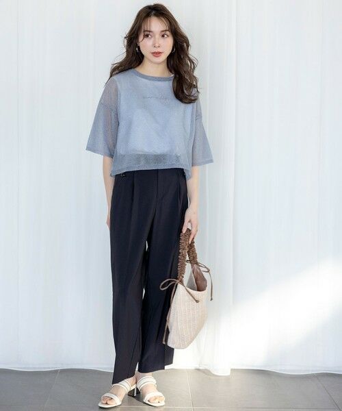 S size ONWARD(小さいサイズ) / エスサイズオンワード カットソー | 【洗える】ノースリーブロゴ Tシャツ | 詳細8