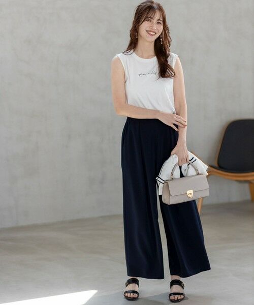 S size ONWARD(小さいサイズ) / エスサイズオンワード カットソー | 【洗える】ノースリーブロゴ Tシャツ | 詳細6