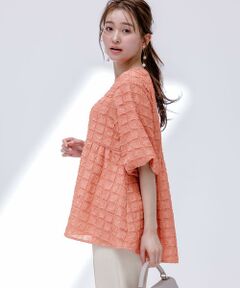S size ONWARD(小さいサイズ) / エスサイズオンワード カットソー | 【洗える】ワッフルライクフクレジャカード チュニック