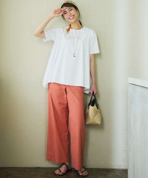 S size ONWARD(小さいサイズ) / エスサイズオンワード カットソー | 【GLOW6月号掲載/汗じみ防止】スムースデザイン フレア  Tシャツ | 詳細1