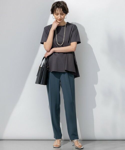 S size ONWARD(小さいサイズ) / エスサイズオンワード カットソー | 【GLOW6月号掲載/汗じみ防止】スムースデザイン フレア  Tシャツ | 詳細4