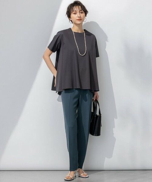 S size ONWARD(小さいサイズ) / エスサイズオンワード カットソー | 【GLOW6月号掲載/汗じみ防止】スムースデザイン フレア  Tシャツ | 詳細5