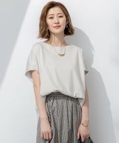 S size ONWARD(小さいサイズ) / エスサイズオンワード カットソー | 【汗じみ防止/洗える】スムースデザイン フレンチスリーブ Tシャツ
