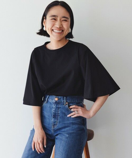 セール】 【洗える】ハイエンド フレアスリーブ Tシャツ