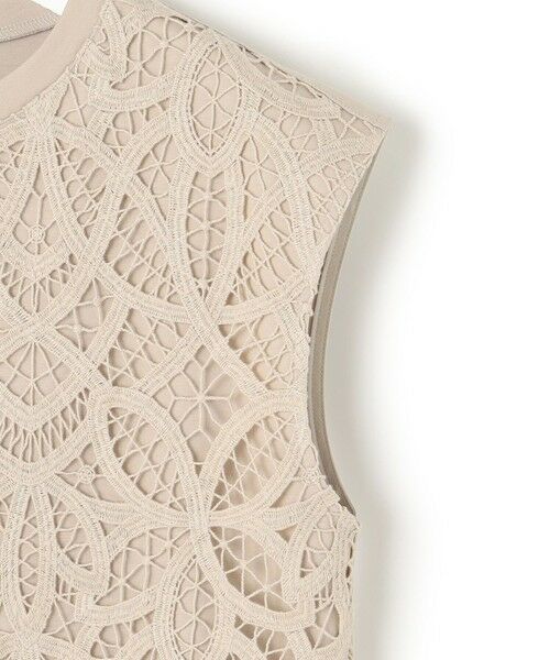 S size ONWARD(小さいサイズ) / エスサイズオンワード カットソー | 【洗える/汗じみ防止加工】エンブロイダリージャージー フレンチスリーブ カットソー | 詳細11